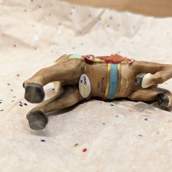 Lenox 1989 Carousel Collection Porcelain Reindeer Ornament - Picture 3 of 3